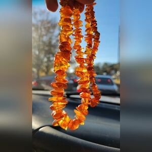 Vintage Baltic Amber necklace graduated beads 56 grams 13" drop